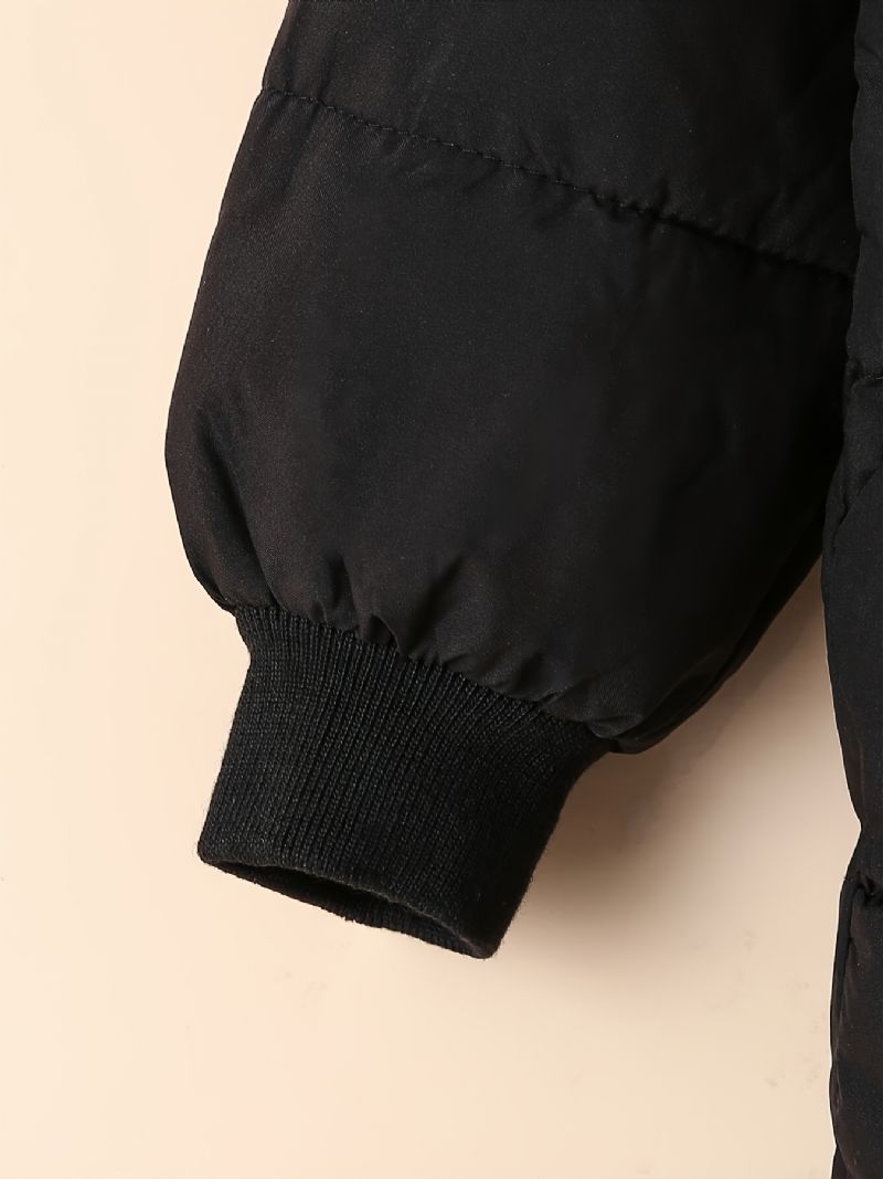 Tjejer Hooded Zipper Puffer Kappa För Höst Och Vinter Ny