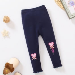 Flickor Casual Cotton Leggings Vinter Nytt