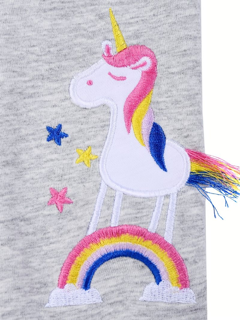 Flickor Casual Stretch Tofs Unicorn Leggings