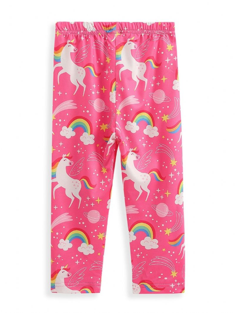 High Stretch Flickor Tecknade Unicorn Leggings