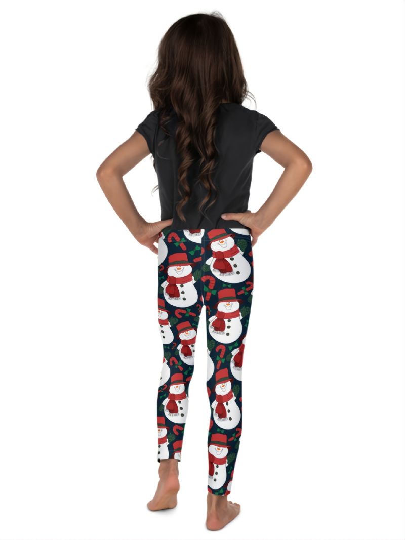 Höst Vinter Flickor Jul Serie Snowman Printed Leggings