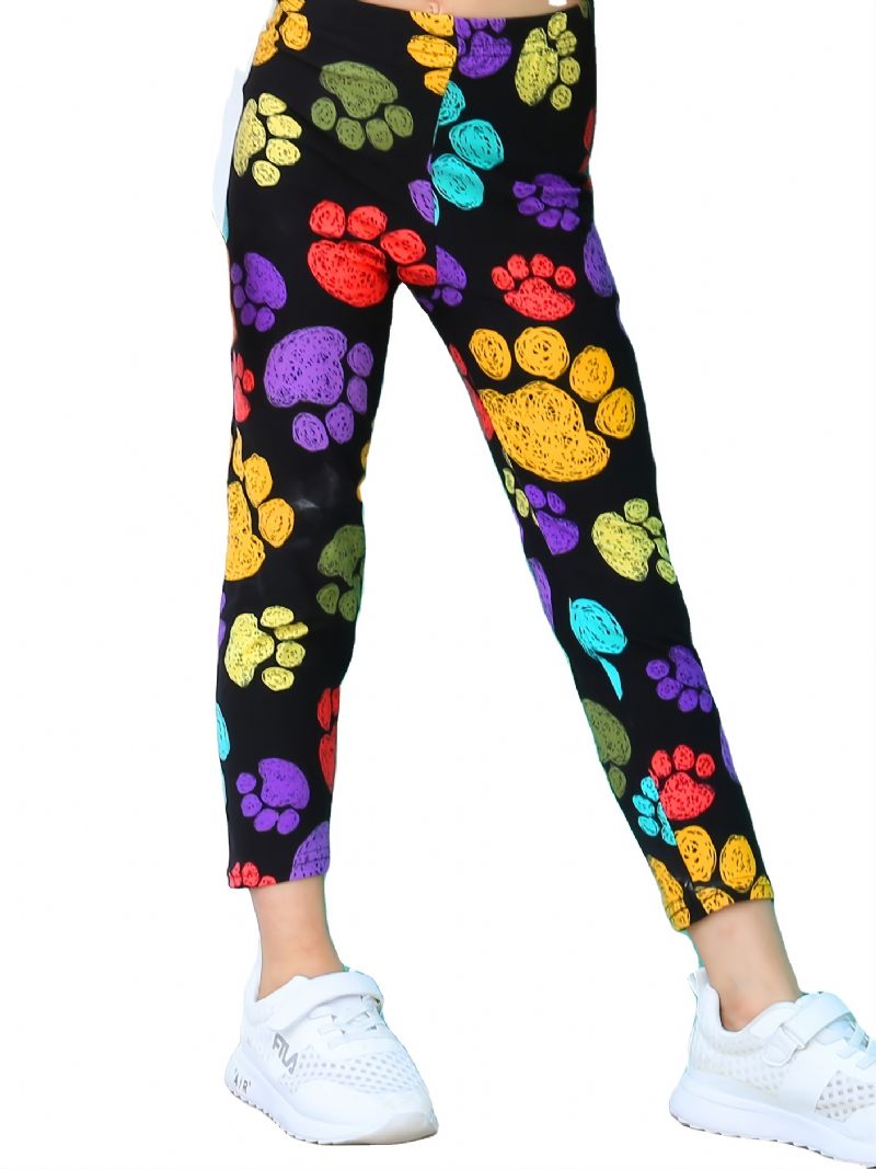 Söta Paws Flickor Mjuka Leggings