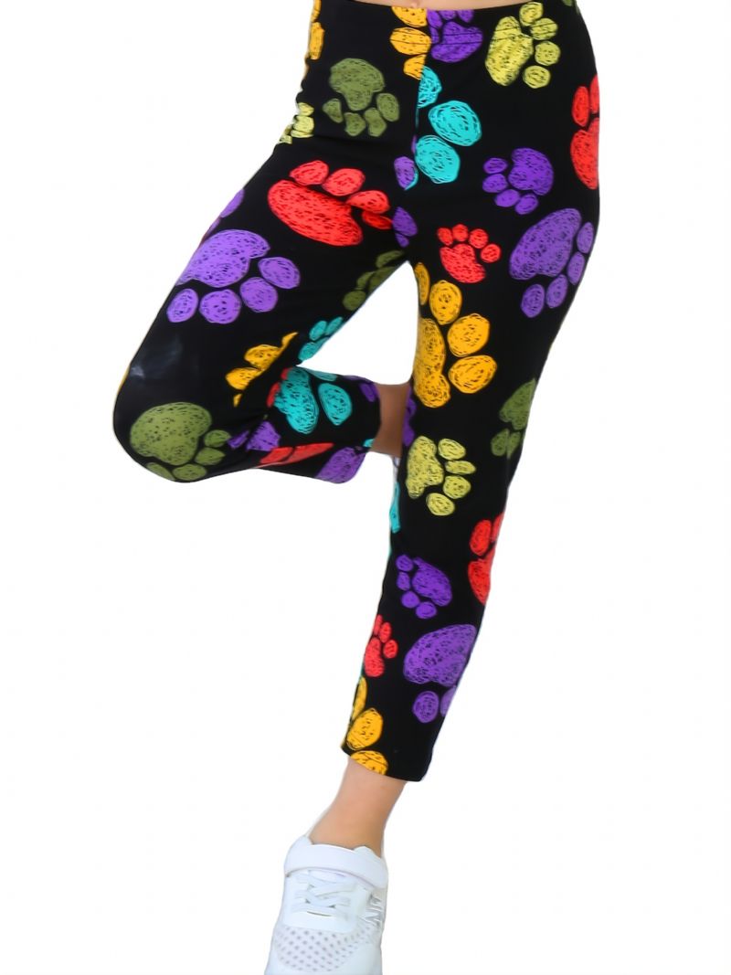 Söta Paws Flickor Mjuka Leggings