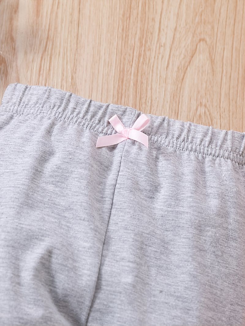 Spädbarn Bebis Flickor Stretch Mjuka Leggings Enfärgade Byxor Barnkläder