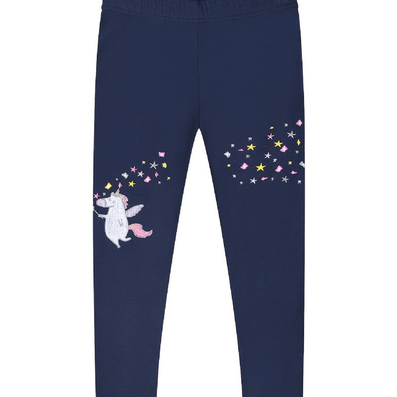 Tjejer Unicorn Print Stretch Leggings Barnkläder