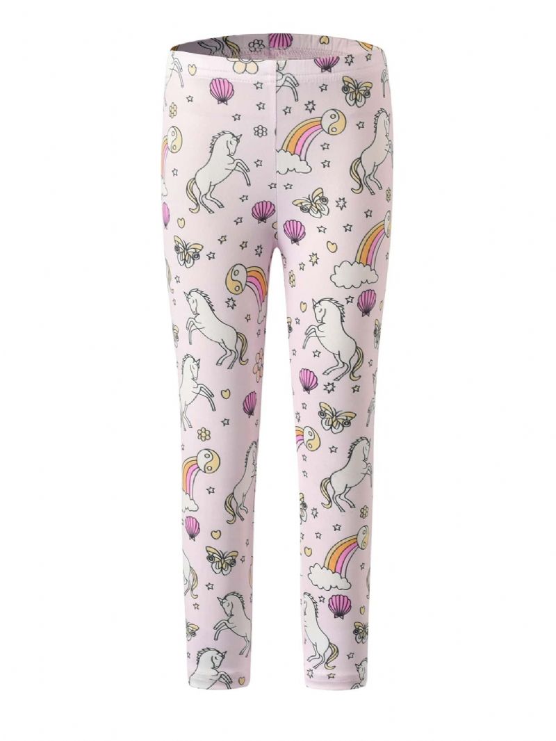 Vinter Flickor Tecknad Print Leggings