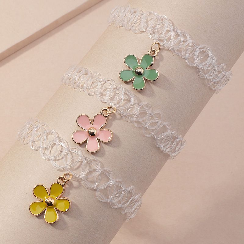 3st Barn Daisy Indragbara Elastiska Halsband Set Chocker