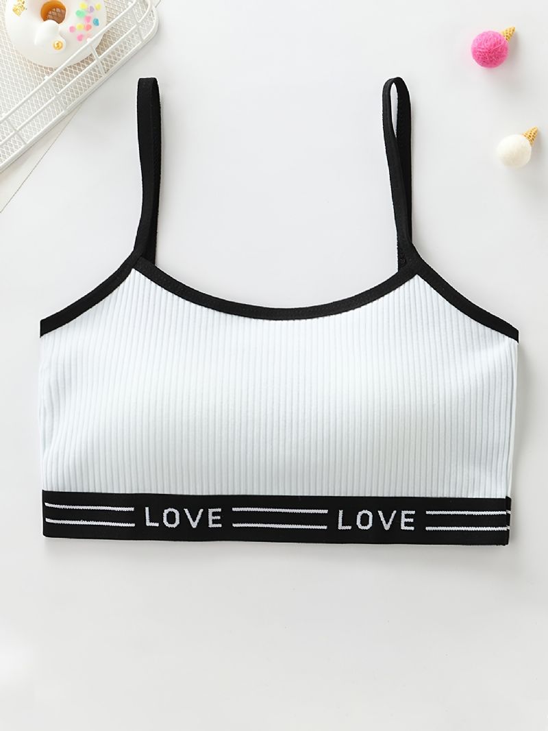 3st Tränings-bh För Tjejer Seamless Stretchy Sports Bralette Ärmlösa Crops Linne Underkläder