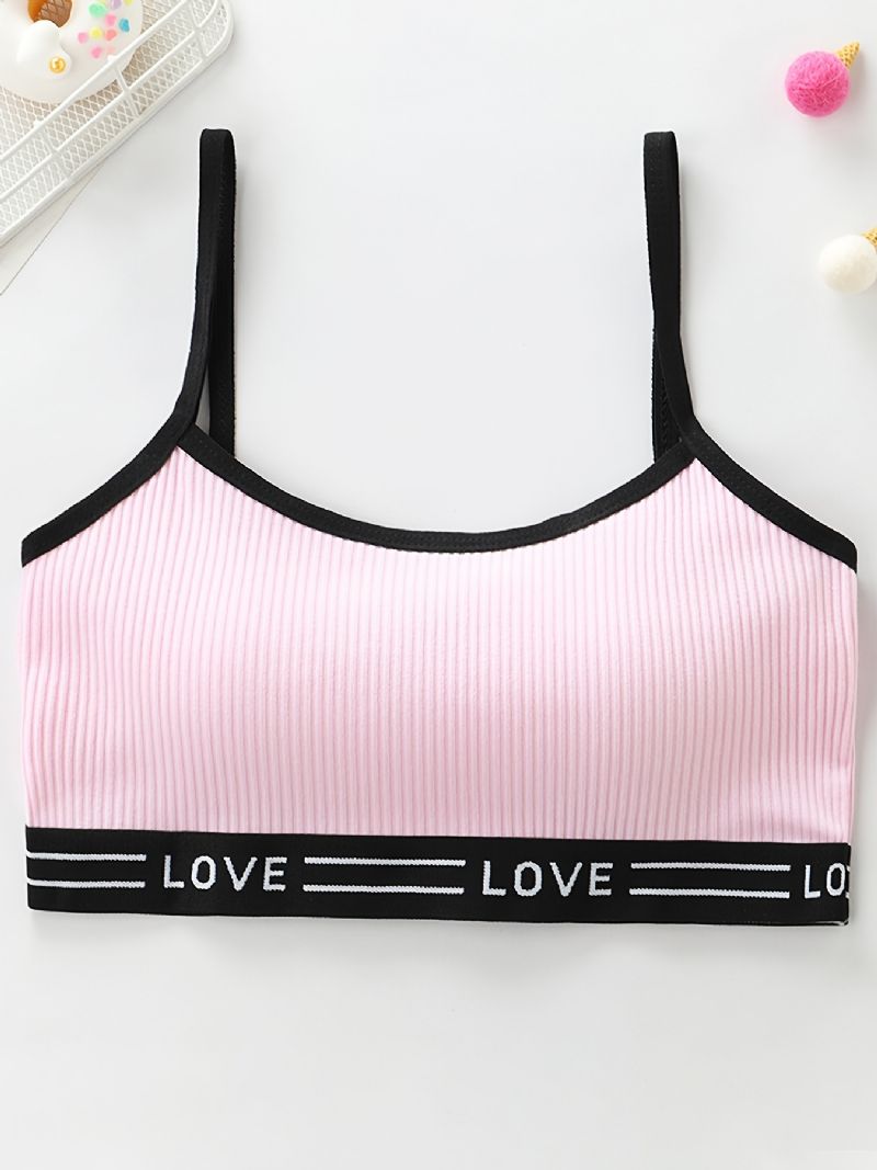 3st Tränings-bh För Tjejer Seamless Stretchy Sports Bralette Ärmlösa Crops Linne Underkläder