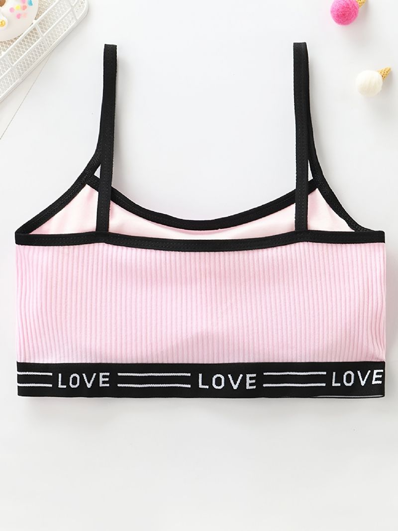 3st Tränings-bh För Tjejer Seamless Stretchy Sports Bralette Ärmlösa Crops Linne Underkläder