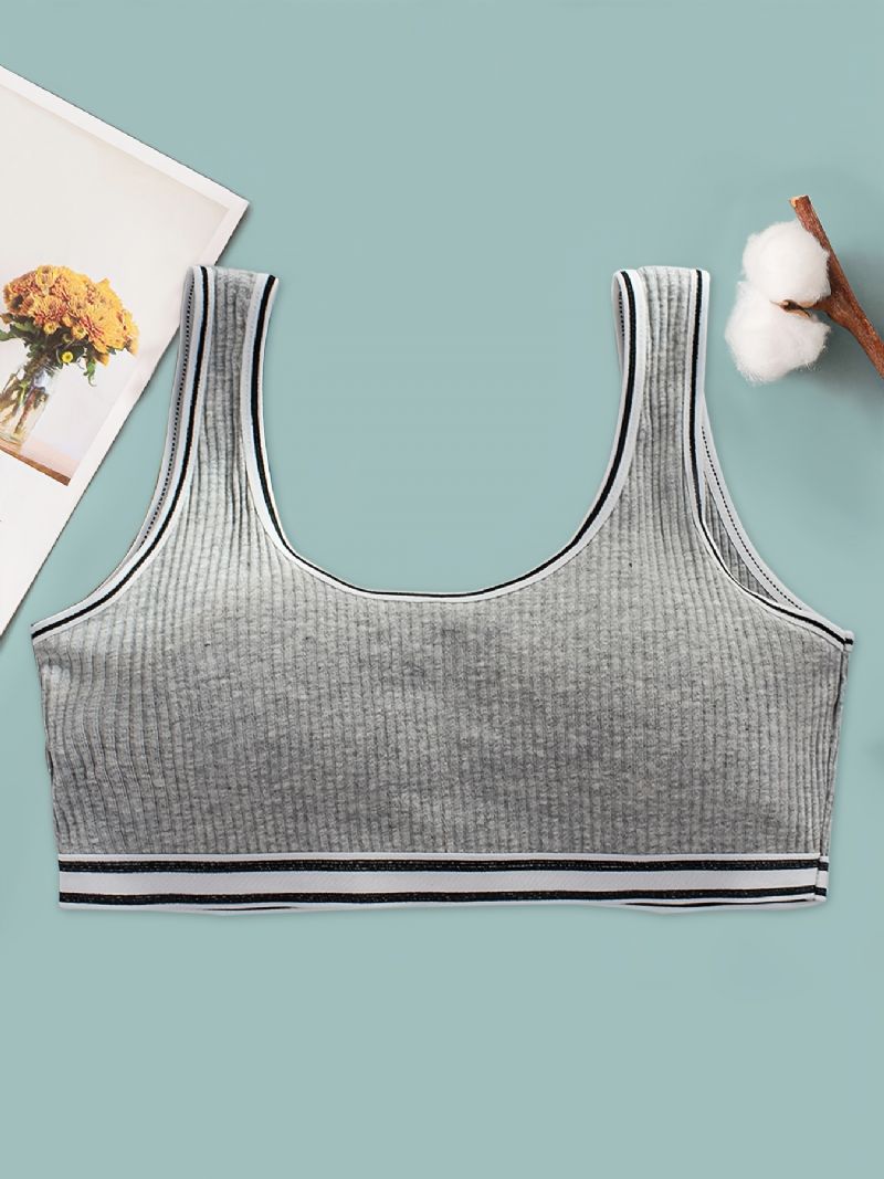 3st Tränings-bh För Tjejer Seamless Stretchy Sports Bralette Ärmlösa Crops Linne Underkläder