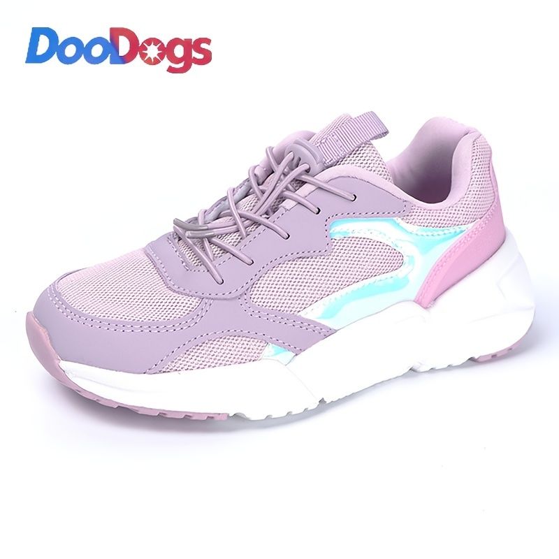 Doodogs Flickor Sneakers Med Mjuk Sula Lättvikts Andas Halkfria Casual Skor Chunky Sneaker