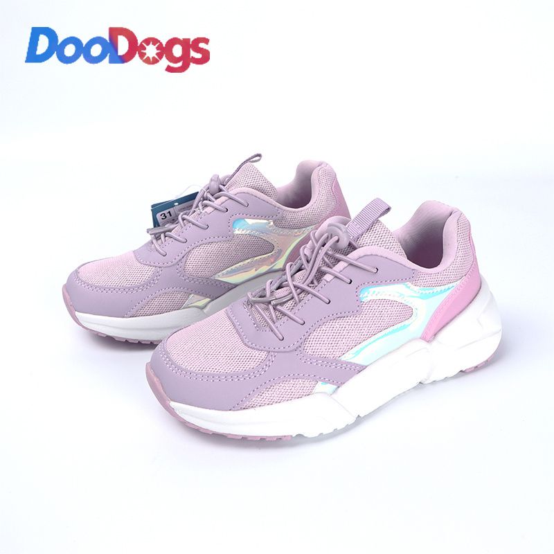 Doodogs Flickor Sneakers Med Mjuk Sula Lättvikts Andas Halkfria Casual Skor Chunky Sneaker