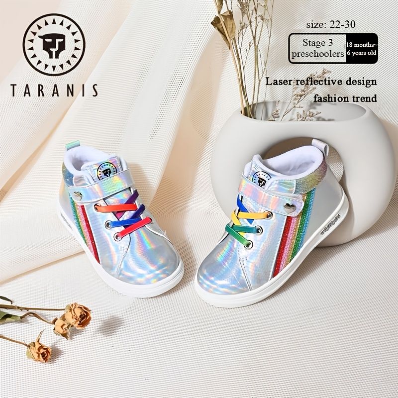 Rainbow Glitter Comfort Mid-top Sneakers Höst Vinter