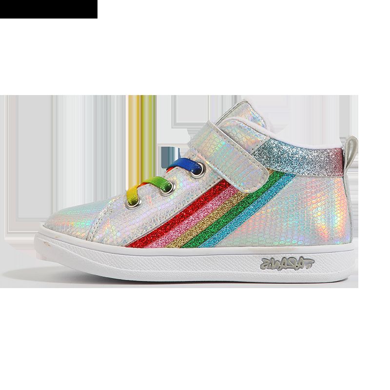 Rainbow Glitter Comfort Mid-top Sneakers Höst Vinter