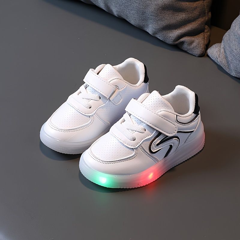 Småbarn Barn Led Sneakers Med Mjuk Sula Lättvikts Andas Halkfria Löparskor För Pojkar Flickor