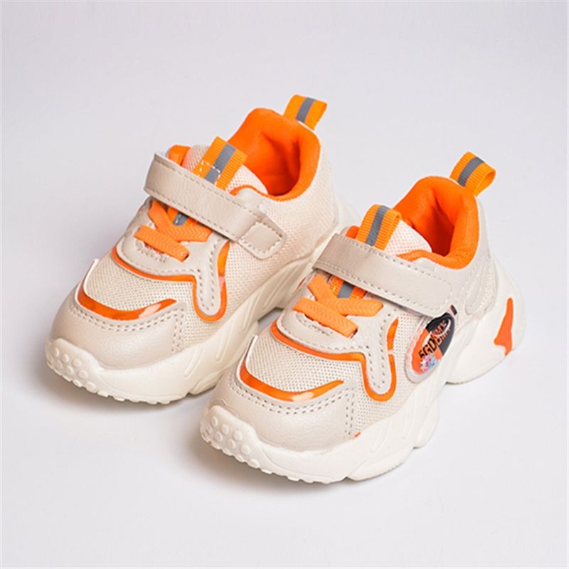 Småbarn Flickor Orange Casual Mode Andas Utomhus Sneakers