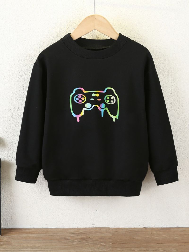 2st Pojkar Enfärgad Game Machine Mönster Långärmad Byxa Casual Sports Suit