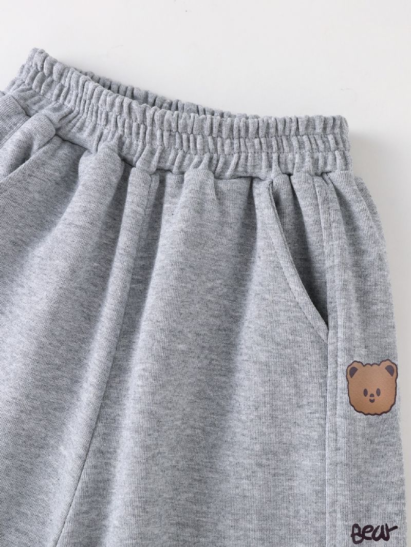 Nya Höst Vinter Pojkar & Flickor Bear Print Casual Byxor