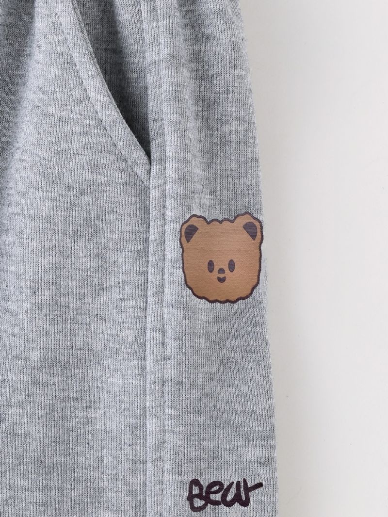 Nya Höst Vinter Pojkar & Flickor Bear Print Casual Byxor