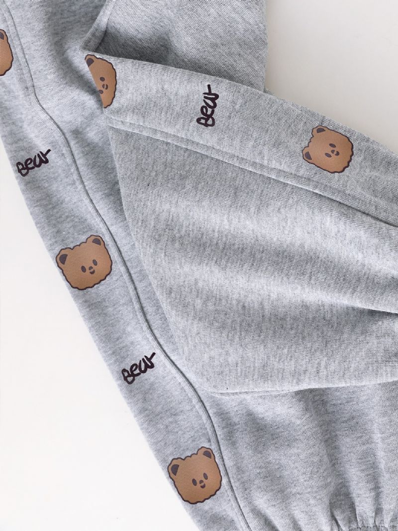 Nya Höst Vinter Pojkar & Flickor Bear Print Casual Byxor