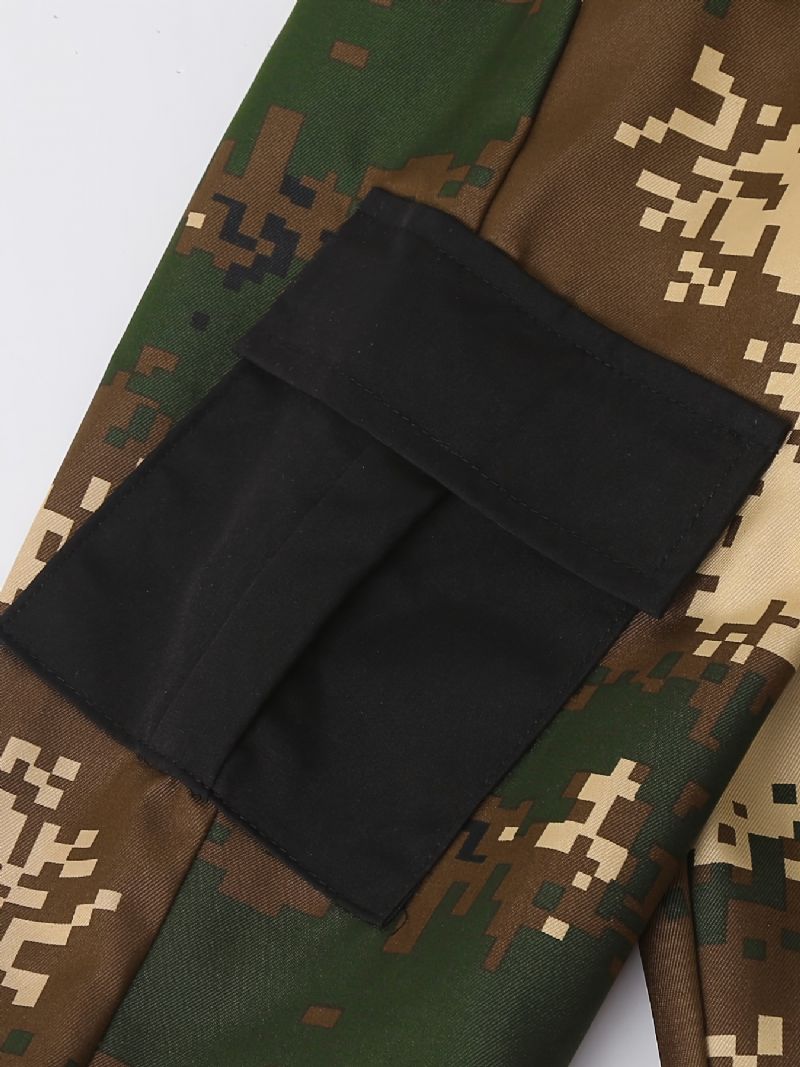 Pojkar Casual Camo Träningsbyxor Elastisk Midja Sport Joggerbyxor