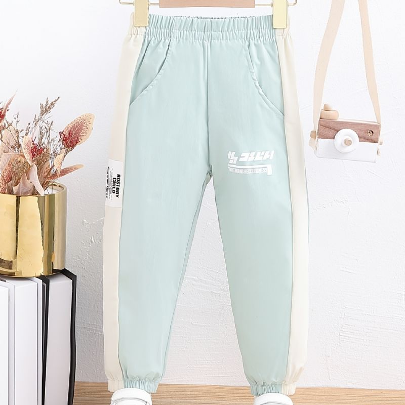 Pojkar Casual Letter Print Sweatpants Barnens Elastiska Midja Sport Jogger Byxor Kläder