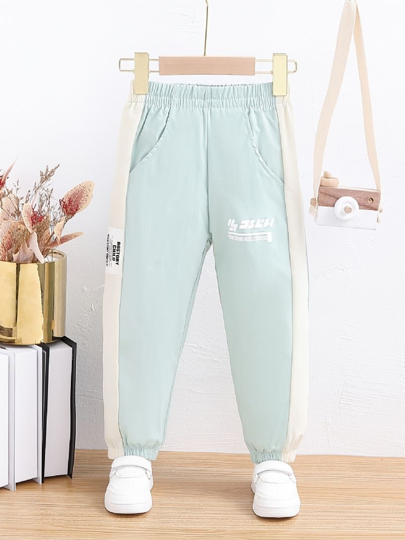 Pojkar Casual Letter Print Sweatpants Barnens Elastiska Midja Sport Jogger Byxor Kläder