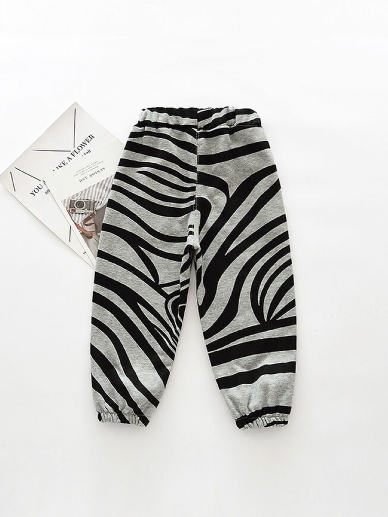 Pojkar Home Zebra Knit Pants Höst Vinter Nyhet