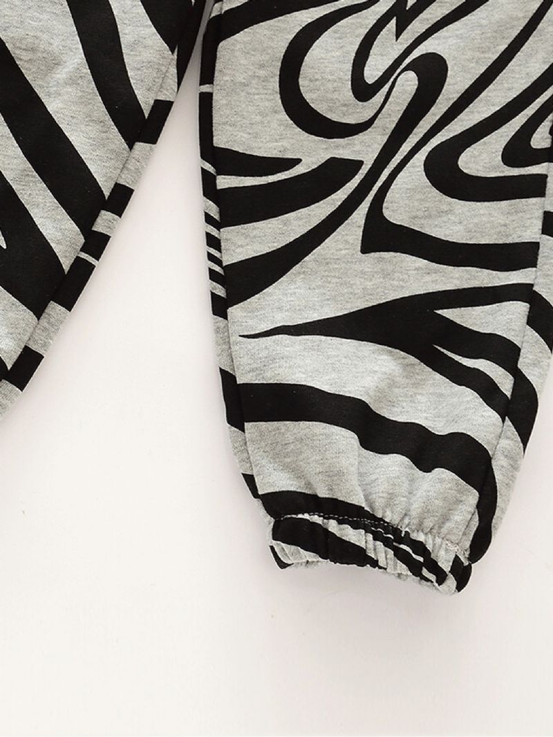 Pojkar Home Zebra Knit Pants Höst Vinter Nyhet