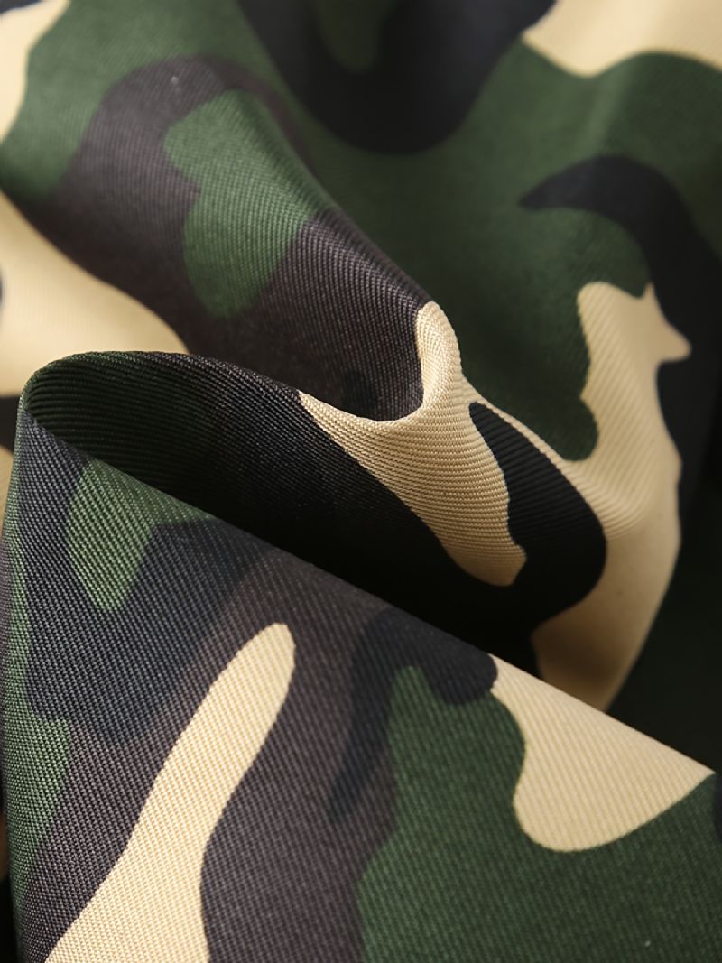 Tjejer Camo Print Avsmalnande Byxor Med Bälte För Höst Och Vinter Nytt